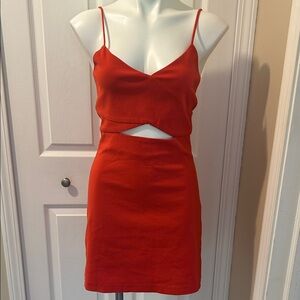 Zara Orange Mini Dress, Size M